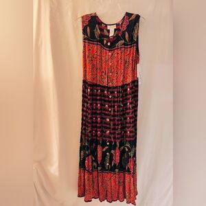 Floral Sleeveless Maxi Dress - Multicolor